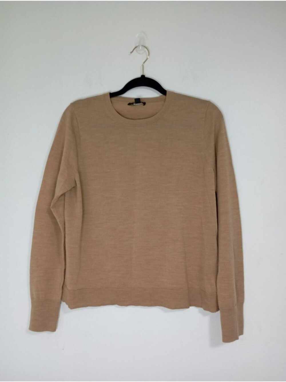 J.Crew Merino Wool Tan Crewneck Sweater Large Womens